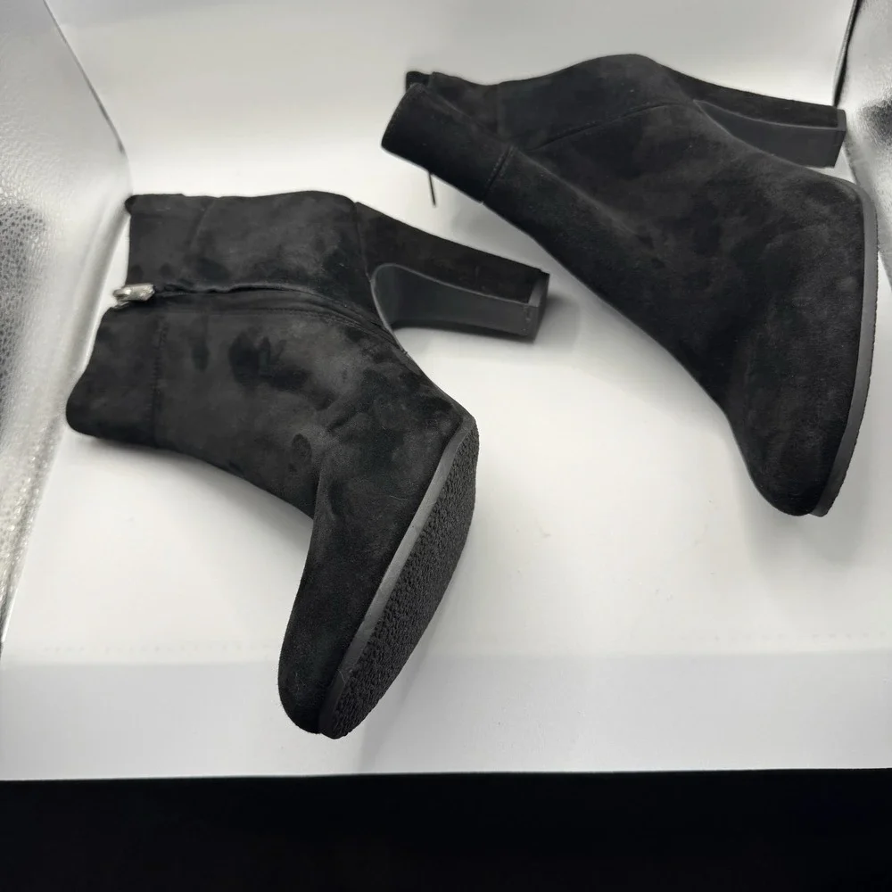 Sam Edelman Ankle Bootie's Womens Sianna Suede ‎ Black Size 10 M